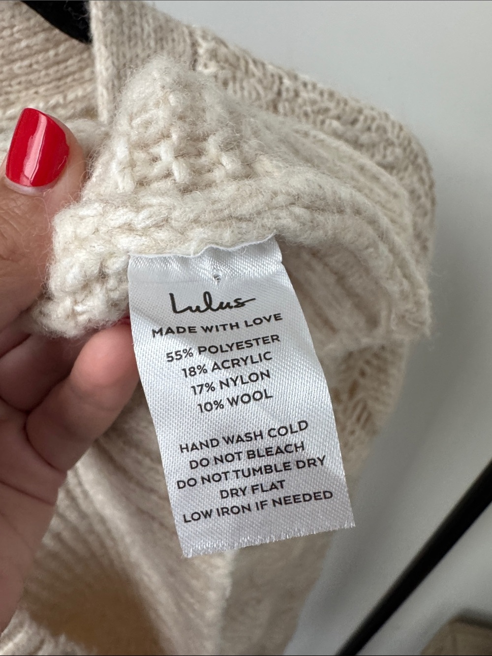 Lulu's Cream Chunky Knit Button-Up Cardigan - Picture 3 of 4